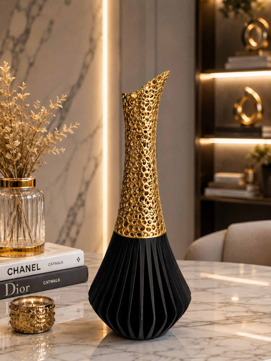 Vaso Decorativo Voronoi Luxo 3D Moderno — peça 3D de Maker 3dfabX