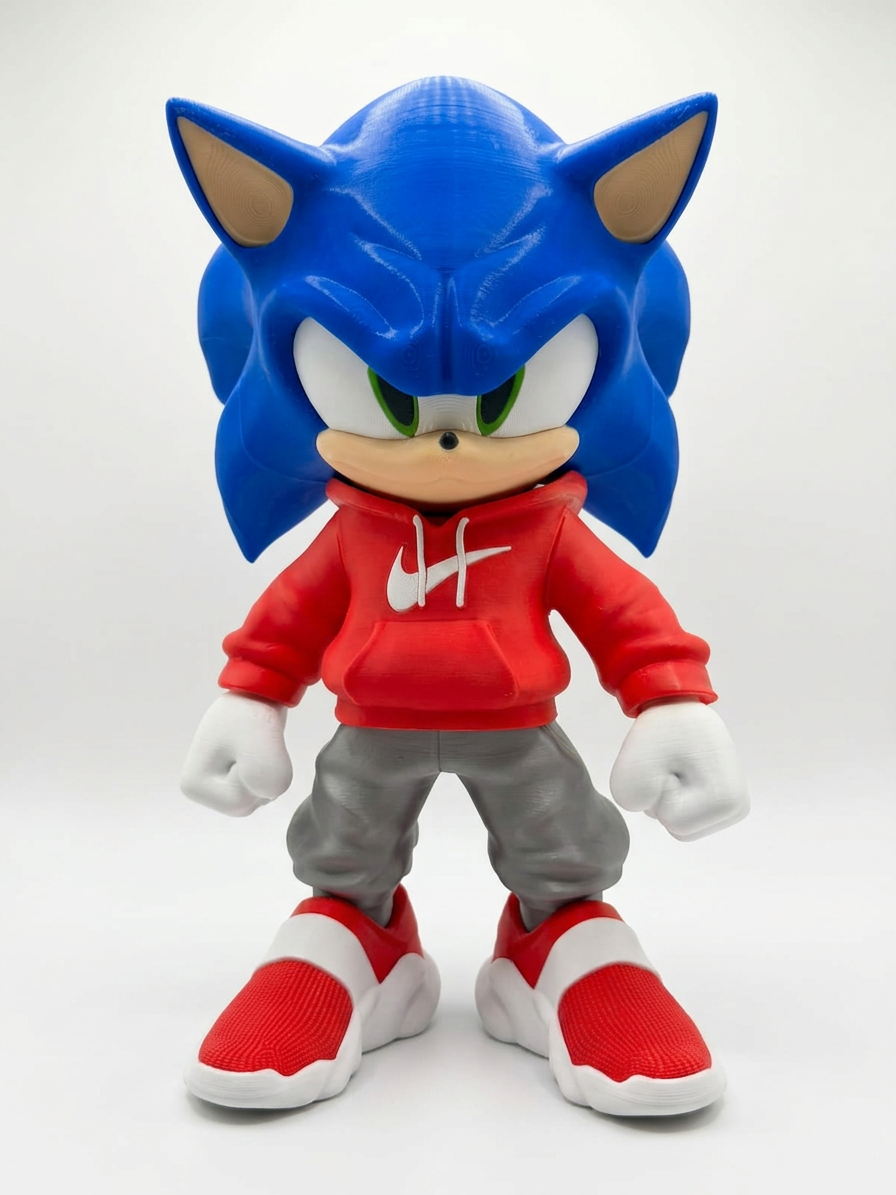 Boneco Sonic Street - Impressão 3d — peça 3D de Maker 3dfabX — foto 1 de 2