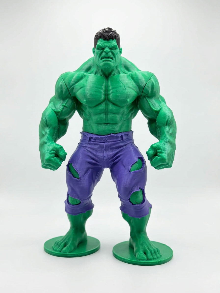 Boneco Hulk - Impressão 3D — peça 3D de Maker 3dfabX